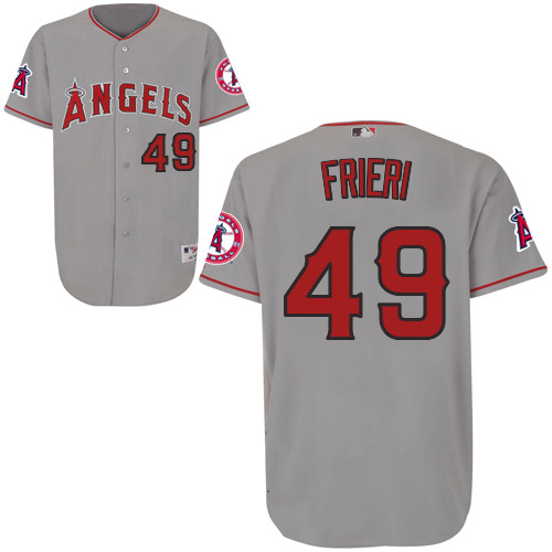 Ernesto Frieri #49 mlb Jersey-Los Angeles Angels of Anaheim Women's Authentic Road Gray Cool Base Baseball Jersey
